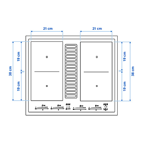 TÄCKNAN, ind hob/int extractor w recirc kit. 13 of 15 open dialog