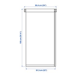 Ilustración de medidas - FRIDANS persiana enrollable opaca