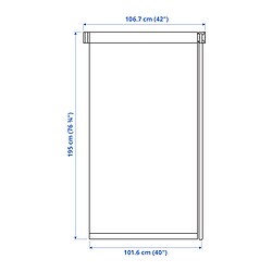 Measurement Illustration - FRIDANS blackout roller blind