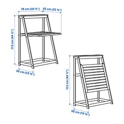 Measurement Illustration - DJUPÖN folding table