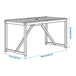 Measurement Illustration - NÄMMARÖ table outdoor