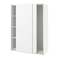 PAX/HASVIK, wardrobe combination, HASVIK white