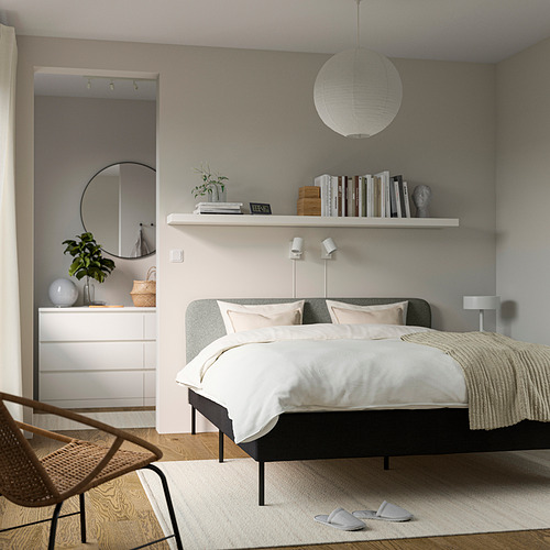 SLATTUM, base de cama tapizada. 2 de 7 open dialog