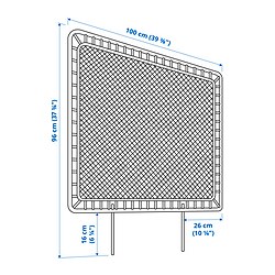 Measurement Illustration - TOLKNING headboard