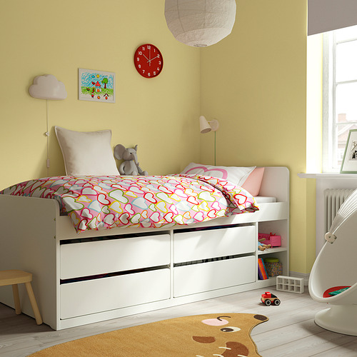 SLÄKT, bed with storage and LURÖY slatted bedbase 3 of 5 open dialog