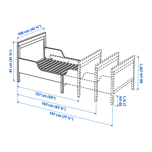 SUNDVIK, cama extensible 3 de 5 open dialog