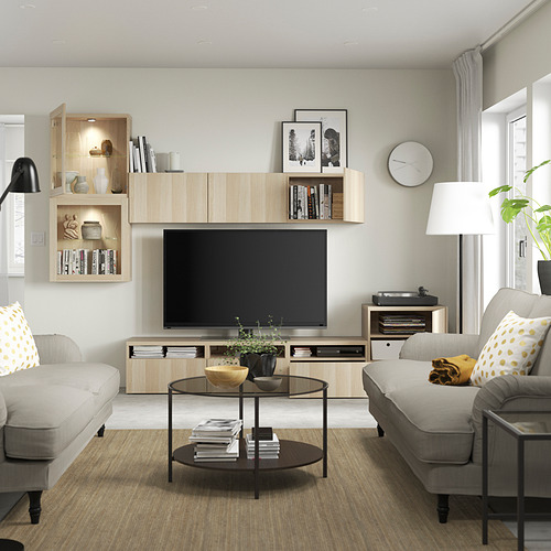BESTÅ, TV storage combination with drawer runner, push-open. 2 of 12 open dialog