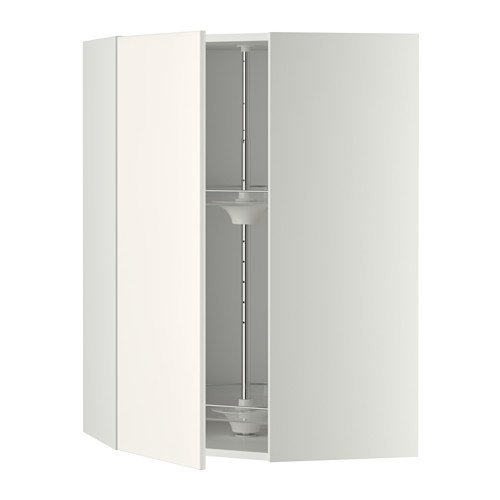 Mueble de cocina METOD blanco con frentes de vidente, estante de vidrio ajustable, soporte de puerta izquierda o derecha.