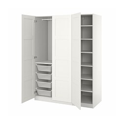 PAX/KAMMARTORP/GRIMO, wardrobe combination, BERGSBO white