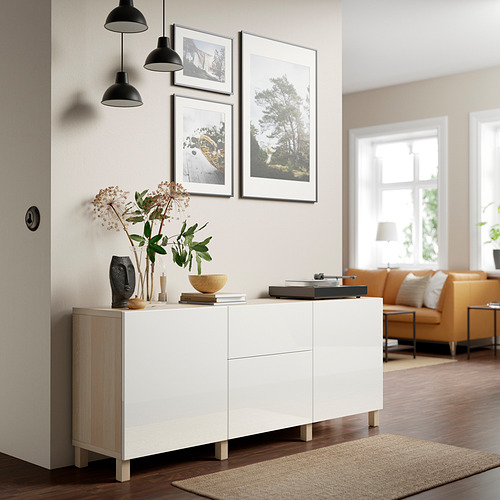 BESTÅ, sideboard with drawer runner, soft-closing. 3 of 7 open dialog