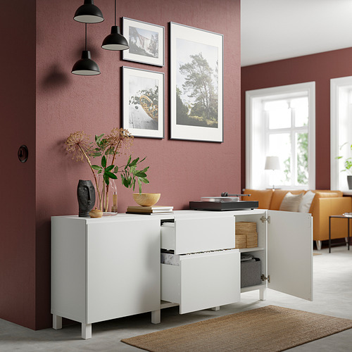 BESTÅ, sideboard with drawer runner, soft-closing 2 of 7 open dialog