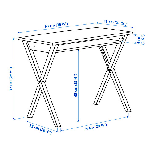 Ilustración con medidas del producto: BOLLPOJKE.