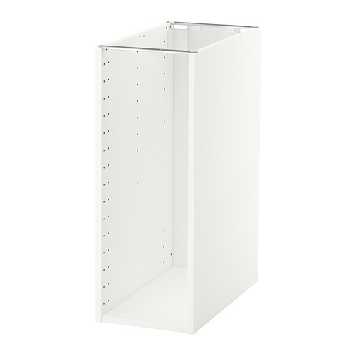 Mueble de cocina METOD de Ikea, blanco, rectangular con estantería ajustable.