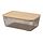 Variación actual: rectangular metal/marrón grisáceo claro bambú