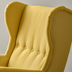 Measurement Illustration - STRANDMON wing chair with ottoman
