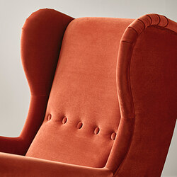 Measurement Illustration - STRANDMON wing chair with ottoman