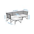 JUTHOLMEN 3-seat modular sofa, outdoor