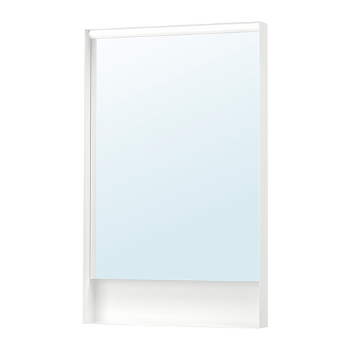 FAXÄLVEN, mirror with built-in lighting 680 lm 2700K. 1 of 3 open dialog