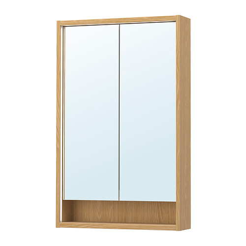 FAXÄLVEN, mirror cabinet w built-in lighting 1370 lm 2700K. 1 of 5 open dialog