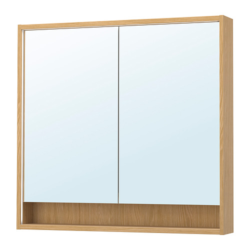 FAXÄLVEN, mirror cabinet with built-in lighting 1630 lm 27000K. 1 of 5 open dialog