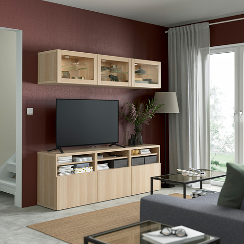 BESTÅ, TV storage combination with drawer runner, soft-closing. 3 of 12 open dialog
