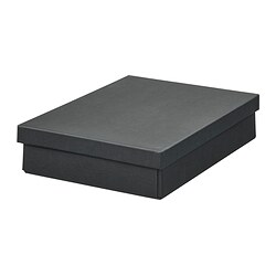 FJÄDERHARV, caja de almacenaje+tapa, Antracita