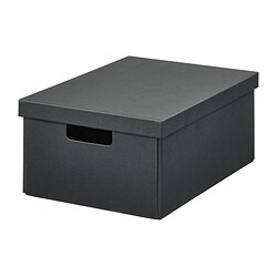 FJÄDERHARV, caja de almacenaje+tapa, Antracita