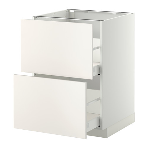 Mueble de cocina blanco METOD; Diseño rectangular, liso, moderno.
