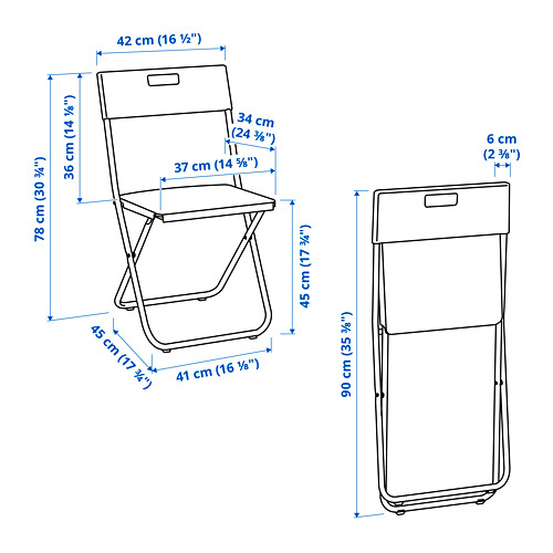 GUNDE / GUNDE, mesa plegable y 2 sillas . 4 de 4 open dialog