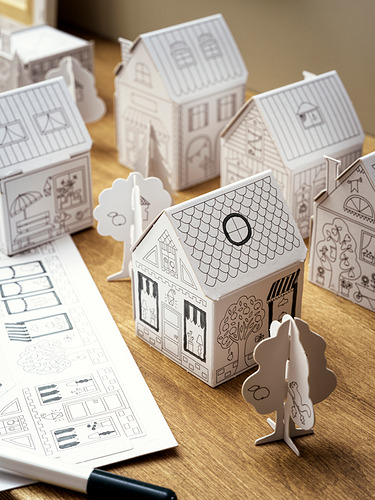 MÅLA, 10-piece cardboard town template set. 7 of 12 open dialog