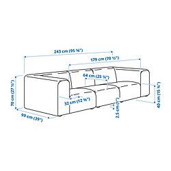 Measurement Illustration - STOCKHOLM 2025 3-seat sofa