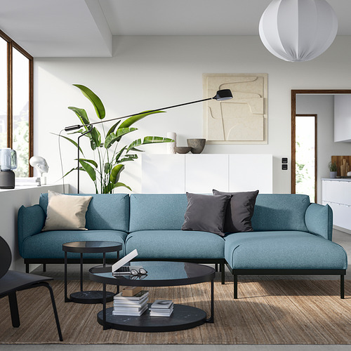 ÄPPLARYD, sofa with chaise 2 of 7 open dialog