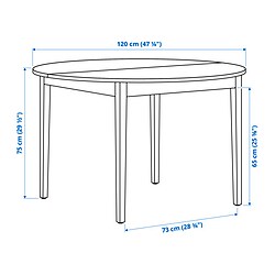 Measurement Illustration - NÄSINGE table