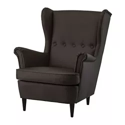 IKEA Santo Domingo - STRANDMON wing chair, Vibberbo black/beige