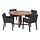 Selecciona variación de color: chapa de roble teñido en marrón/negro Gunnared gris oscuro, 37 3/8 "x80 3/4 "x29 1/2 "x Ø57 1/8 "
