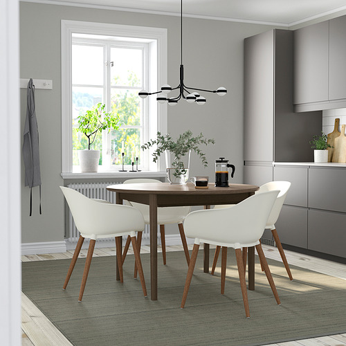 SKANSNÄS / GRÖNSTA, extendable round dining table and 4 chairs. 2 of 7 open dialog