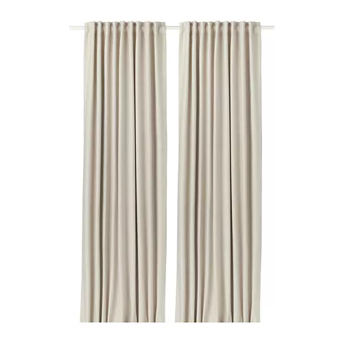 IKEA Santo Domingo - VILBORG cortinas, 1 par, beige, 57x98