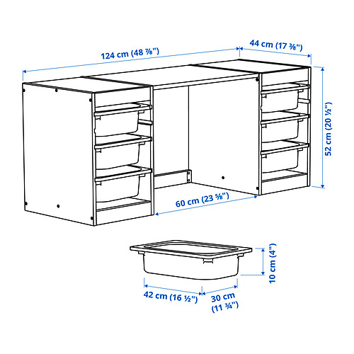 TROFAST, desk with storage boxes. 5 of 6 open dialog
