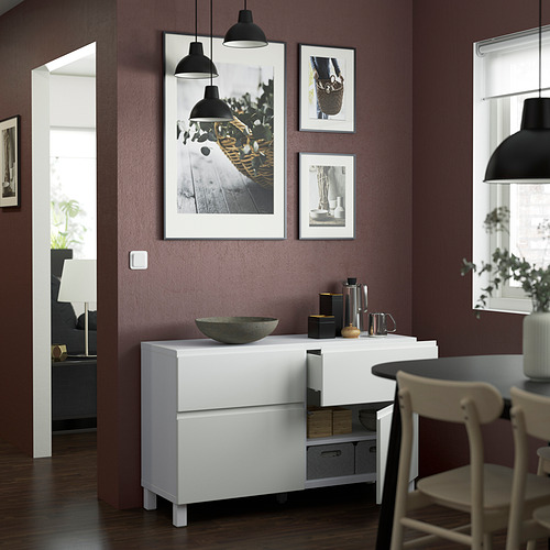 BESTÅ, sideboard with drawer runner, soft-closing 2 of 7 open dialog