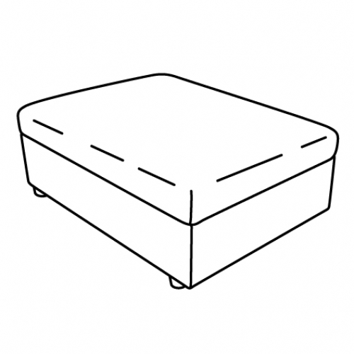 VIMLE, ottoman frame with storage. 1 of 1 open dialog