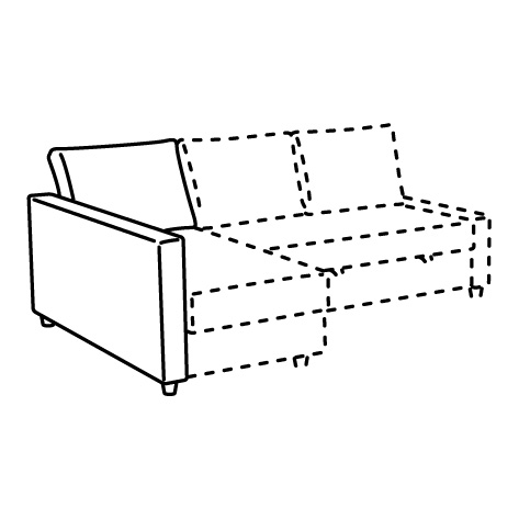 FRIHETEN, backrest f/sleeper sectional,3-seat. 1 of 2 open dialog
