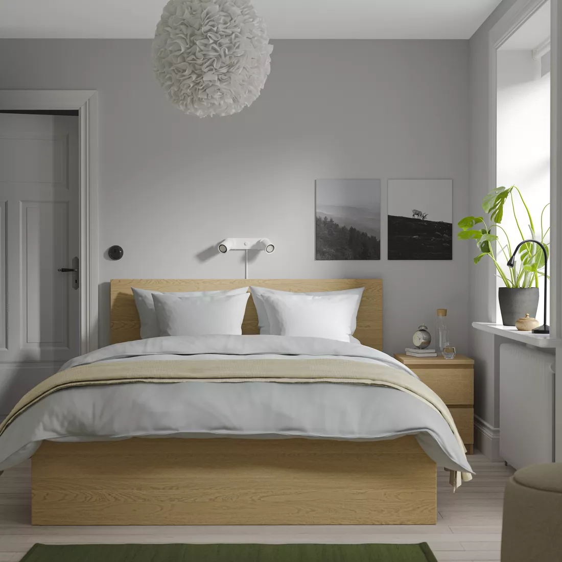 IKEA Santo Domingo - MALM/STORKLINTA bedroom furniture, set of 2, Queen ...