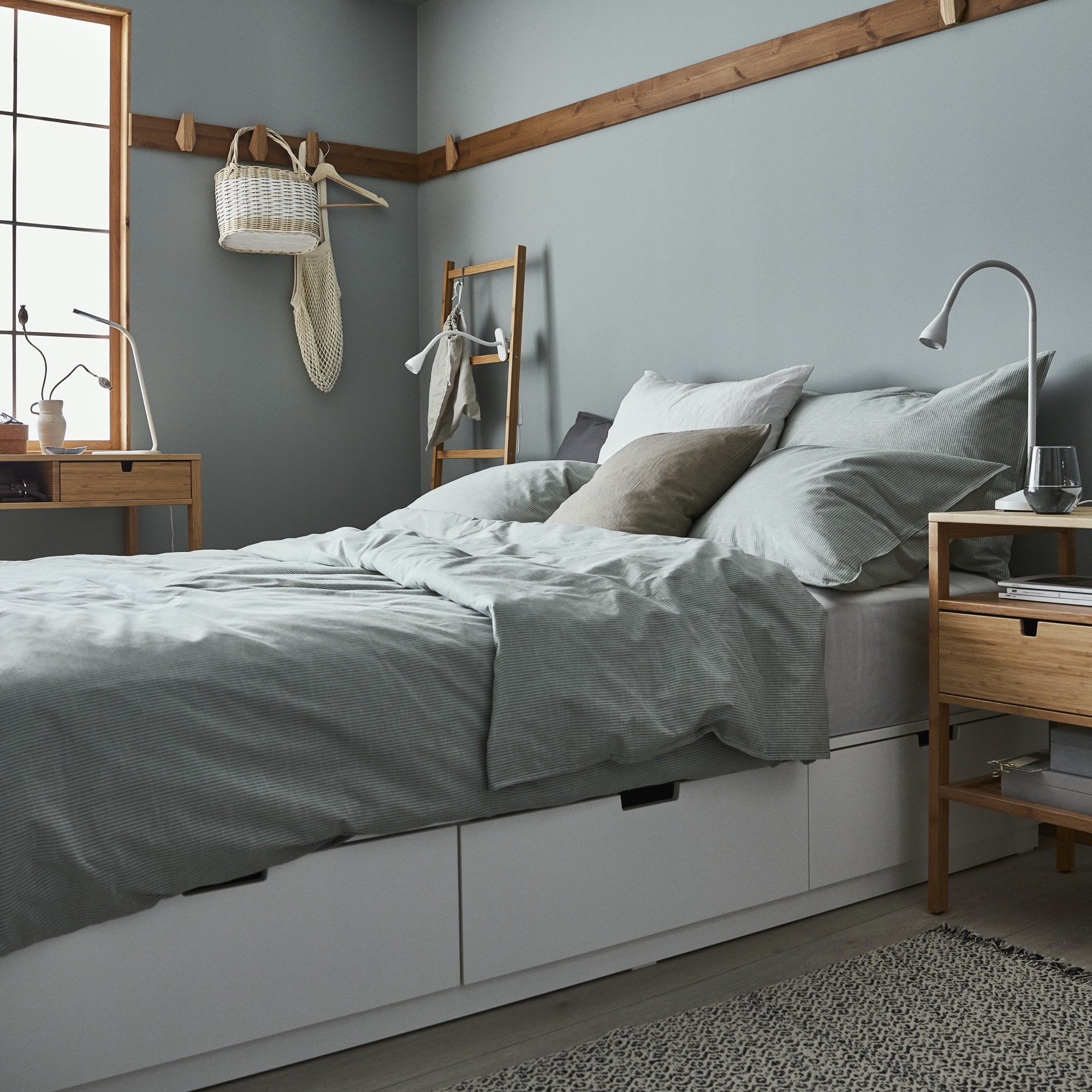 NORDLI, bed with 6 storage boxes. 3 of 6 open dialog