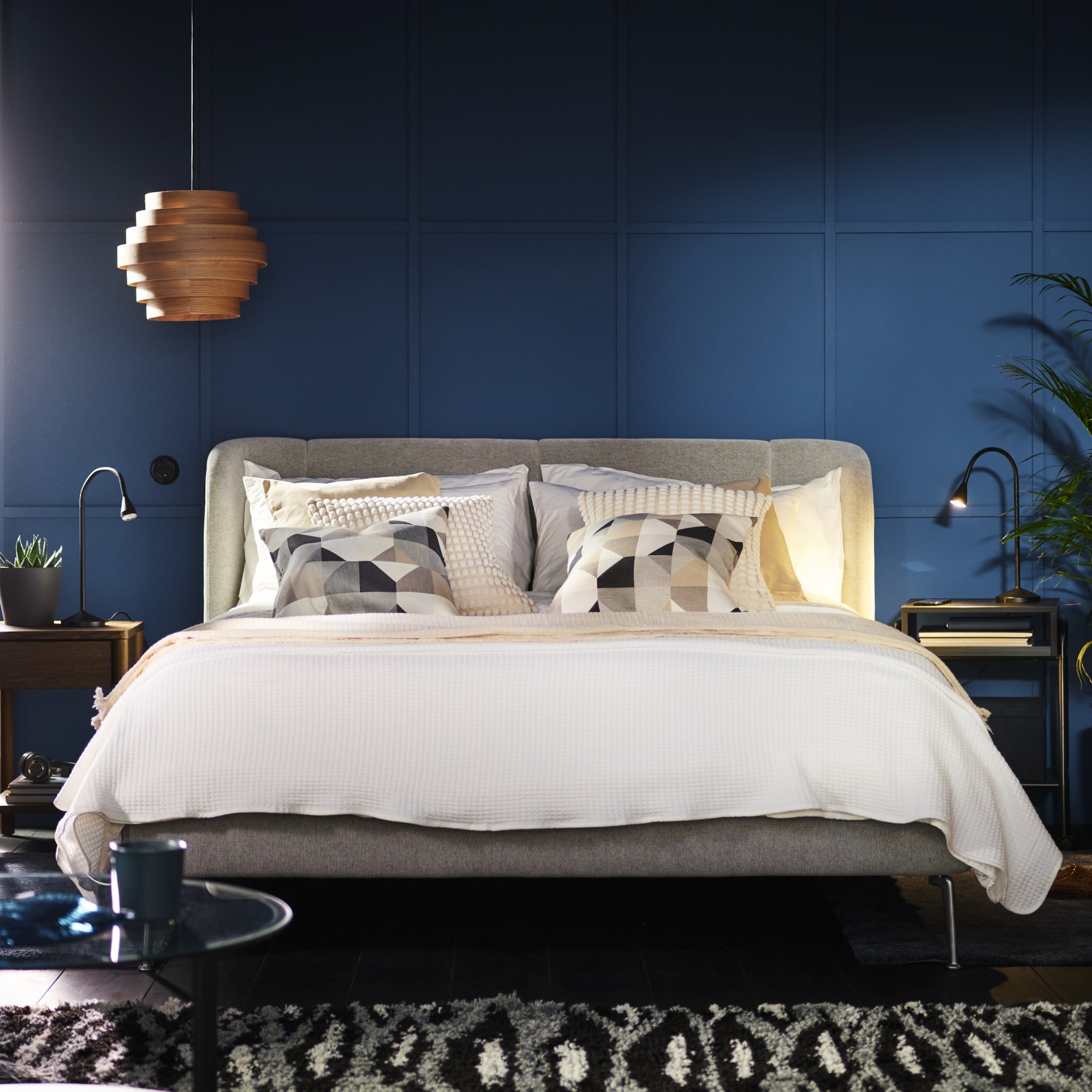 TUFJORD, upholstered bed. 3 of 11 open dialog