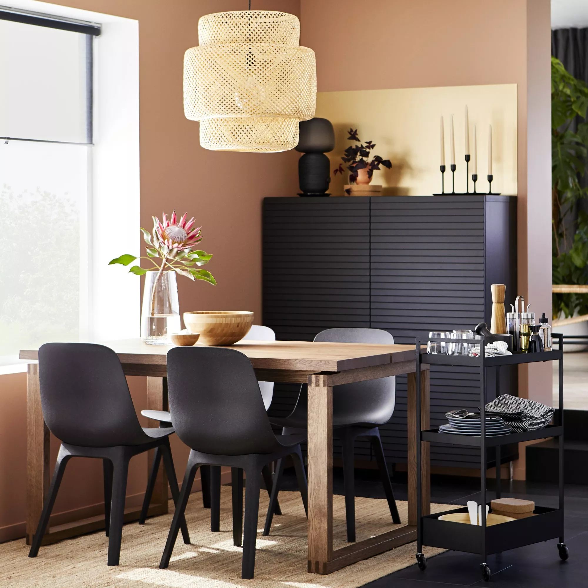 IKEA Santo Domingo - MÖRBYLÅNGA table, oak veneer brown stained