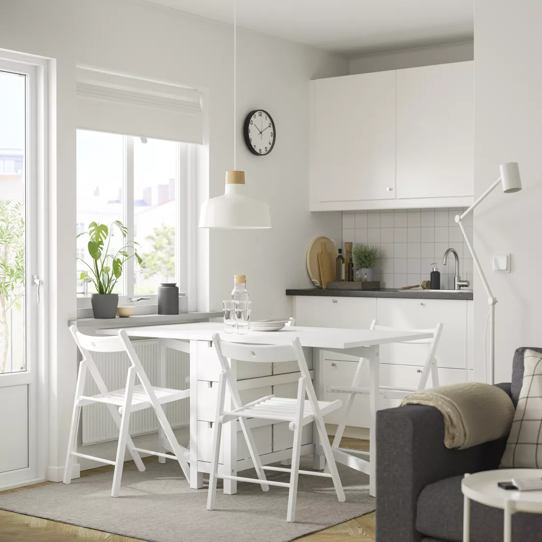 IKEA NORDEN 折りたたみ式テーブル イケア（IKEA） ダイニング5点セット ◇ NORDEN 折りたたみテーブル