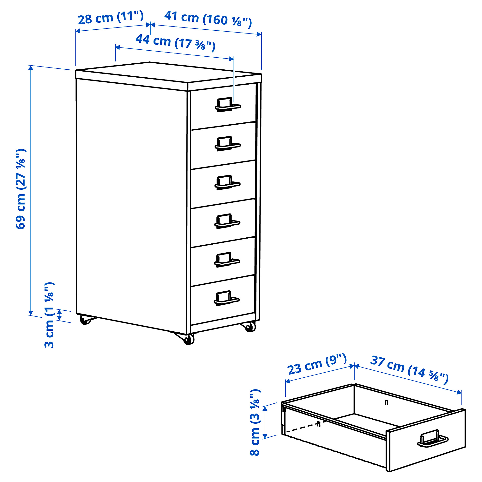HELMER, cajonera con ruedas 6 de 7 open dialog