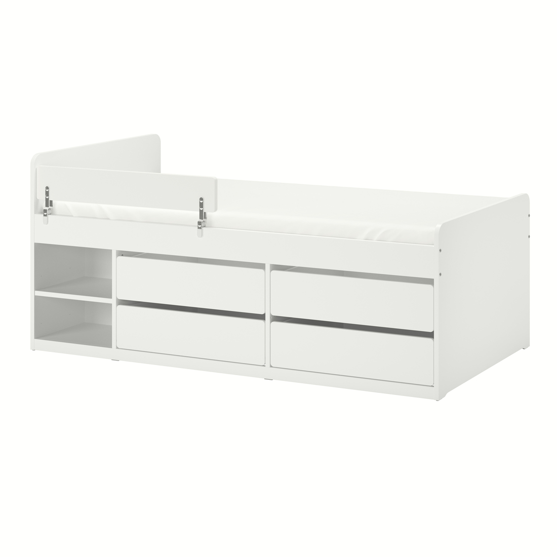 SLÄKT / NATTAPA, bed with storage and guard rail. 1 of 6 open dialog