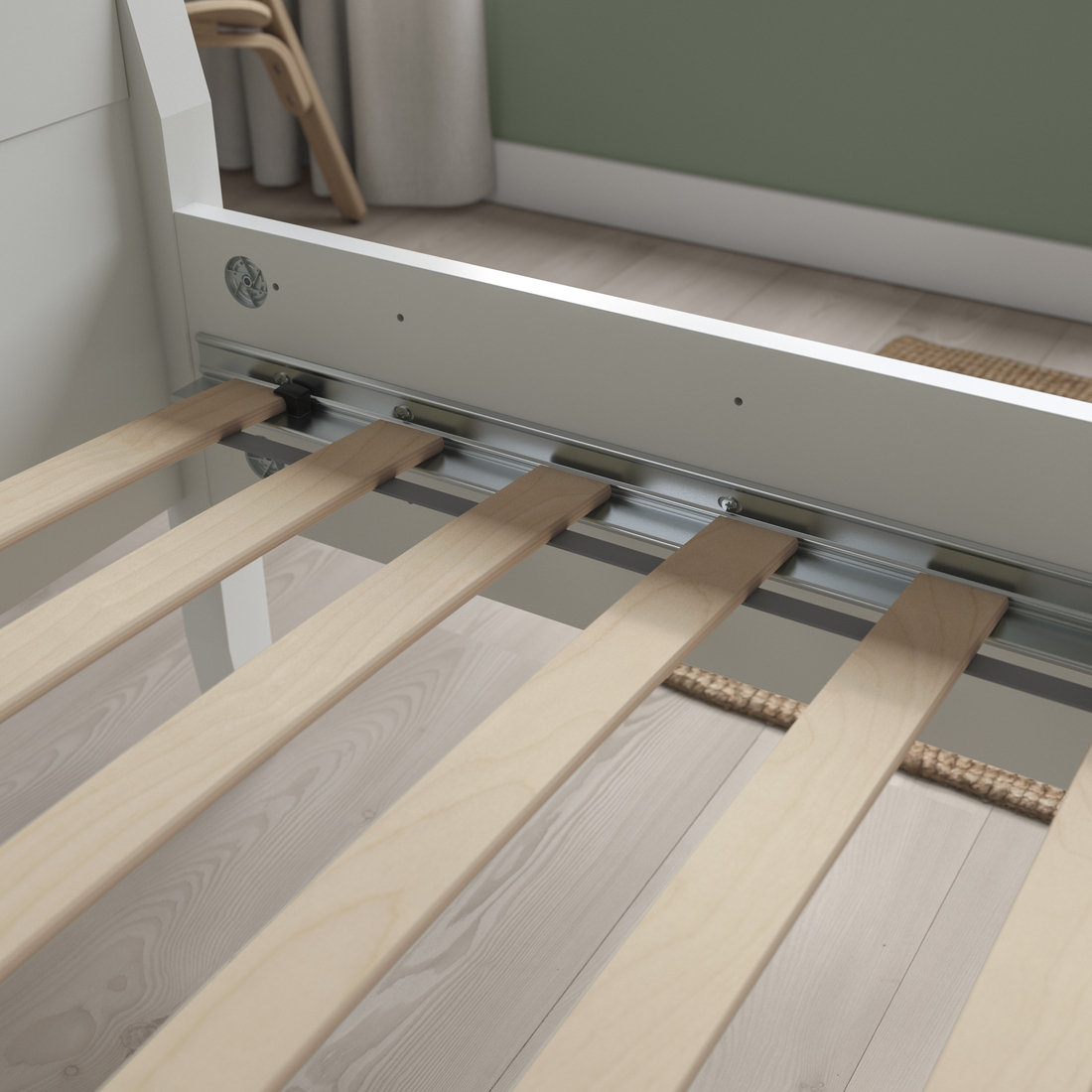 SLÄKT / NATTAPA, bed with storage and guard rail. 3 of 6 open dialog