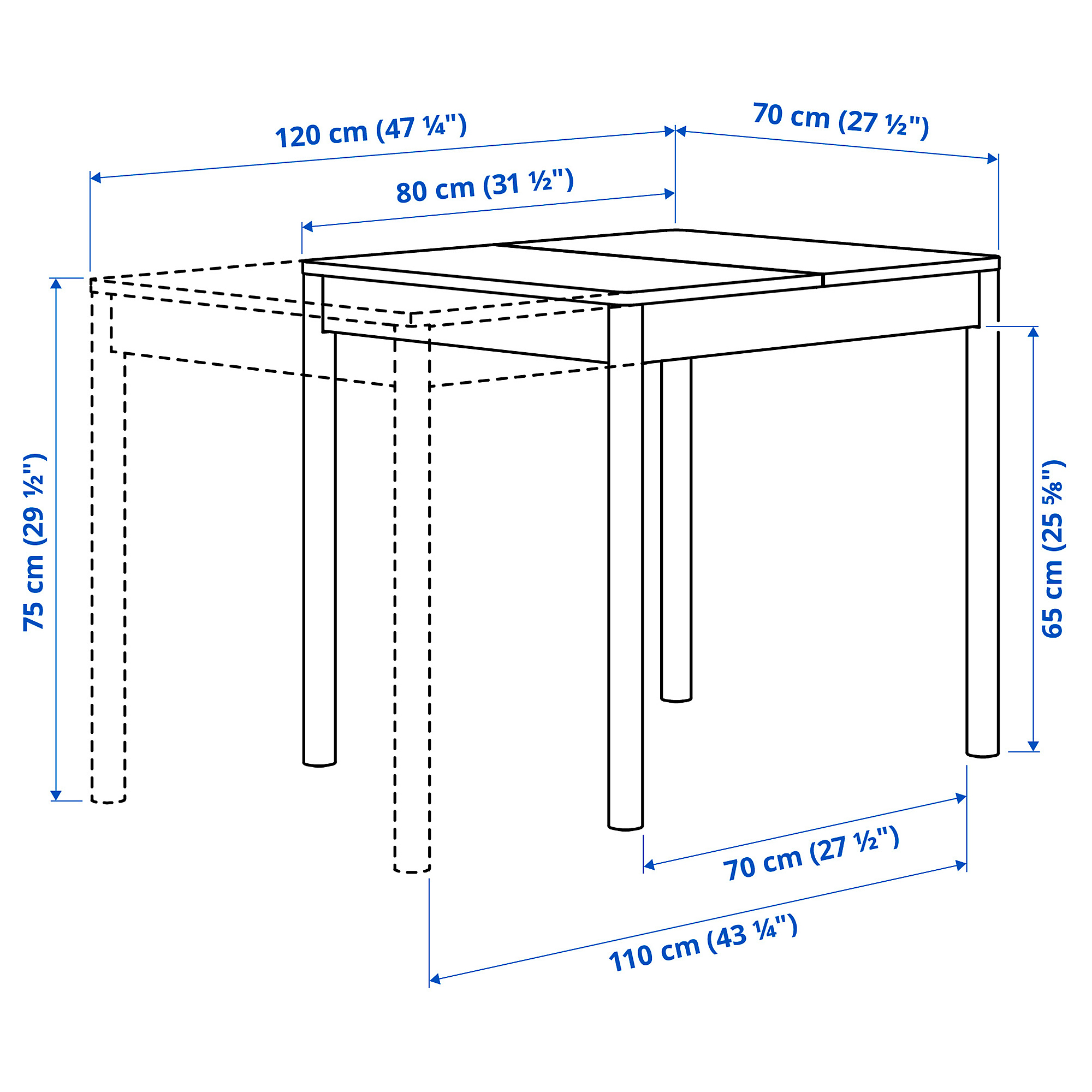 TONSTAD, extendable dining table. 5 of 5 open dialog